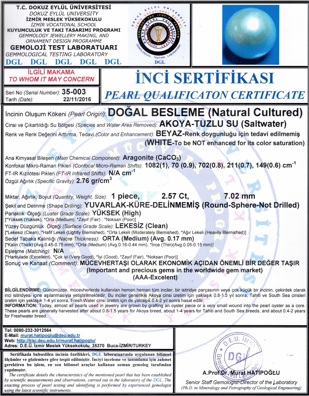 Akoya university certificate